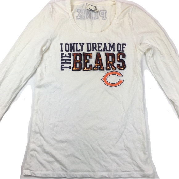 PINK Victoria's Secret Tops - Victoria’s Secret PINK Chicago Bears Sequin Top